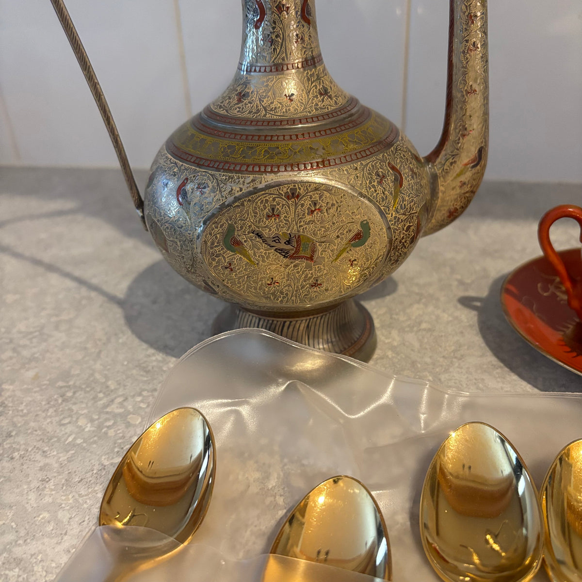 Y160 Vintage Grouping (Etched coffee pot and more)