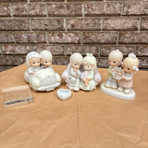Precious Moments Porcelain Figurines Grouping - O165