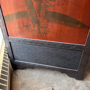 ANTIQUE ASIAN ROOM DIVIDER SCREEN WITH IN LAID MOTHER OF PEARL (AS IS) - P236