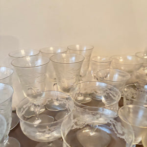 VINTAGE STEMWARE GROUPING - P107