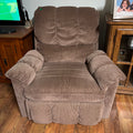 F188 Rocker recliner in beige corduroy fabric (in excellent condition except for a small tear in the corner)
