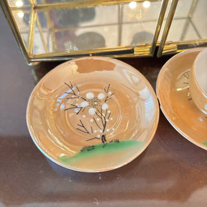 MINI TEA SET WITH 12" TALL DOMED GLASS DISPLAY CABINET - P106