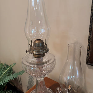 2 Vintage Glass Oil Lanterns  - M306