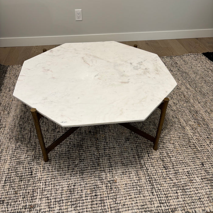 Pottery Barn Montague Geometric Marble Coffee Table - G398