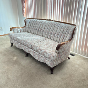 Vintage Sofa with Solid Wood Frame and Tufted Fabric Back - M300