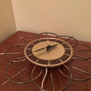 11.25" MCM Electric Wall Clock - R318