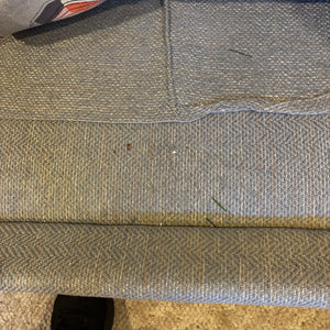 Vintage Loveseat with Blue/Grey Fabric - Z148