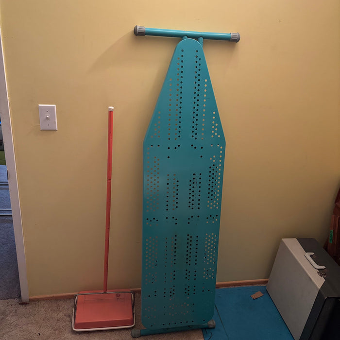Vintage Ironing Board and Carpet Sweeper - R317