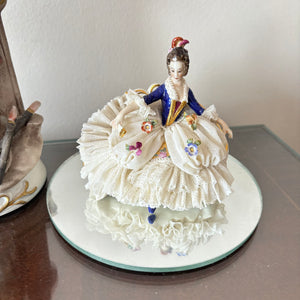 PORCELAIN FIGURINES GROUPING (SOME BREAKAGE OF PORCELAIN LACE) - P286