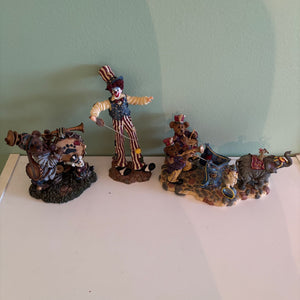 W841 3 Boyd’s bears circus themed figurines