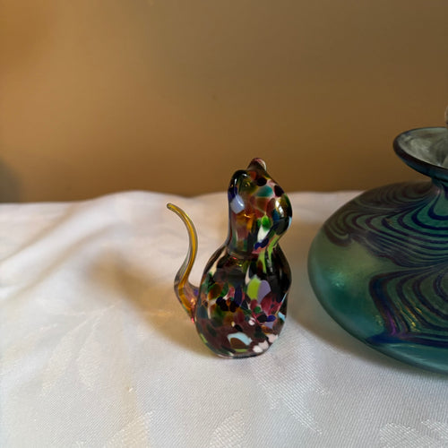 E111 Vintage signed Robert held art glass perfume bottle and more grouping