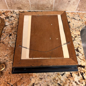 23” x 15” Vintage Mirror with Heavy Wood Gold Frame and Framed Artwork Grouping - M350