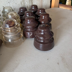 Vintage Glass and Porcelain Insulators - M375