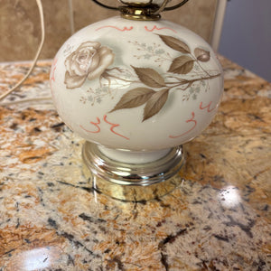 15.5” Tall Glass Lamp with Glass Shade - M335