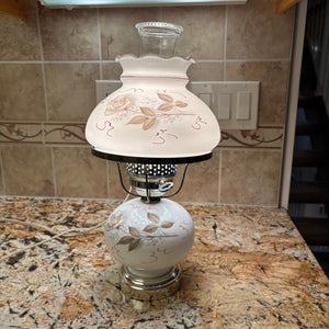 15.5” Tall Glass Lamp with Glass Shade - M335