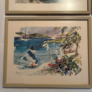 Set of 4 Vintage 20.5” x 16.5” Framed Cecile Johnson Prints - M321