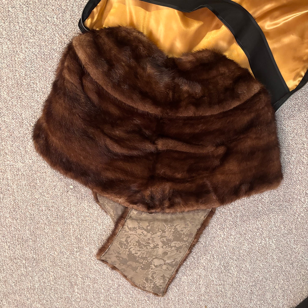 K402 2 vintage fur coats and vintage fur shawl