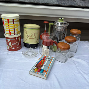 MCM Kitchen Grouping (Canisters with Wooden Lids and More) - R378