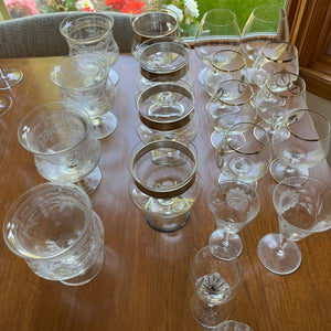 Vintage Stemware Grouping  - M100