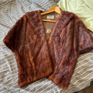 YAEGERS FURS FUR SHAWL (APPROX SIZE LARGE) - P271