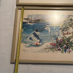 Set of 4 Vintage 20.5” x 16.5” Framed Cecile Johnson Prints - M321