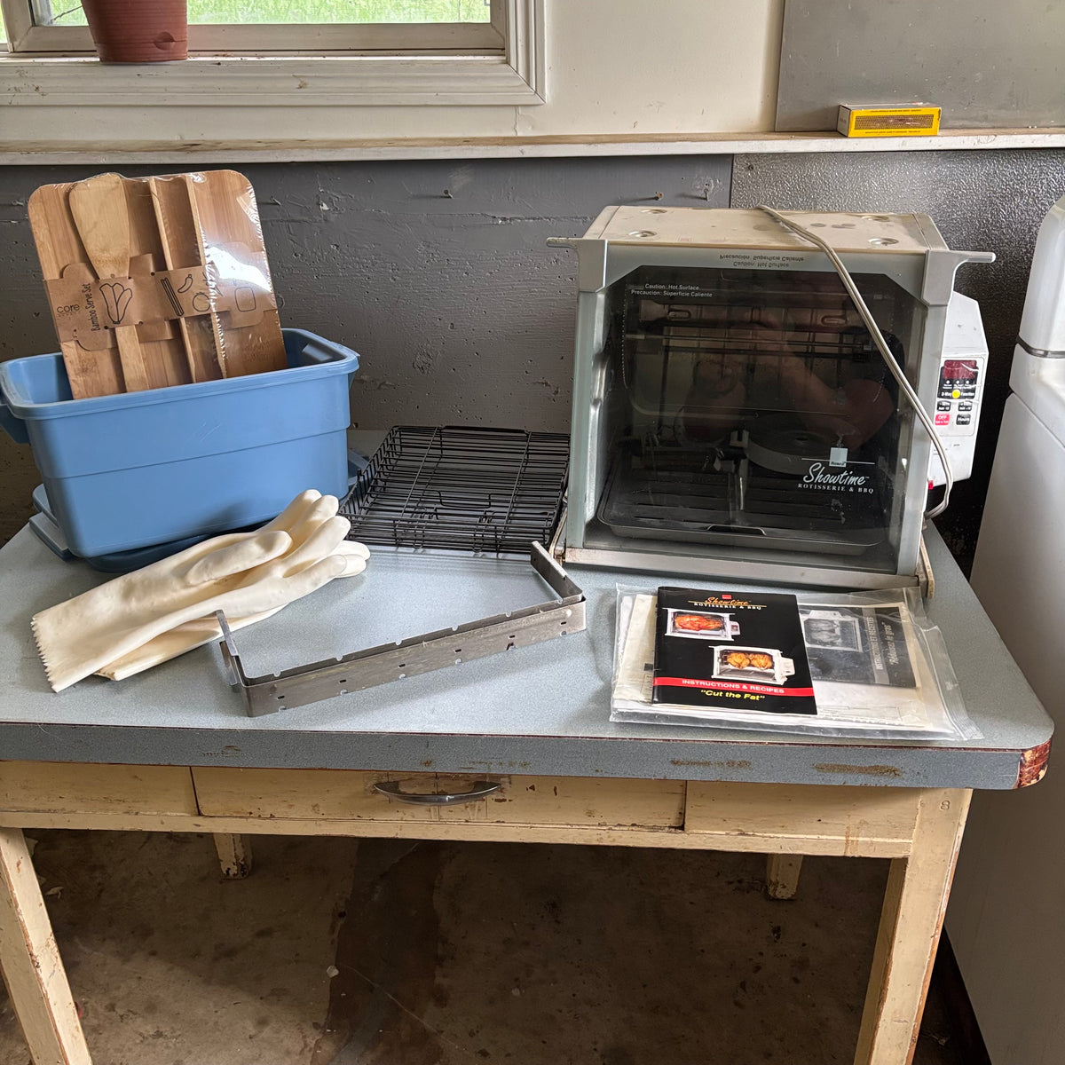 F184 Ronco Showtime Rotisserie & BBQ oven grouping (table not included)