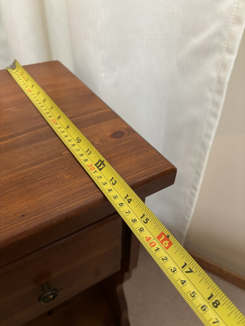 Y200 Vintage night stand with single drawer (27” x 13” x 20”)