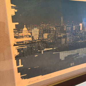 17” x 42” Framed George Webber 1970 Edmonton Signed/Numbered Print - M326