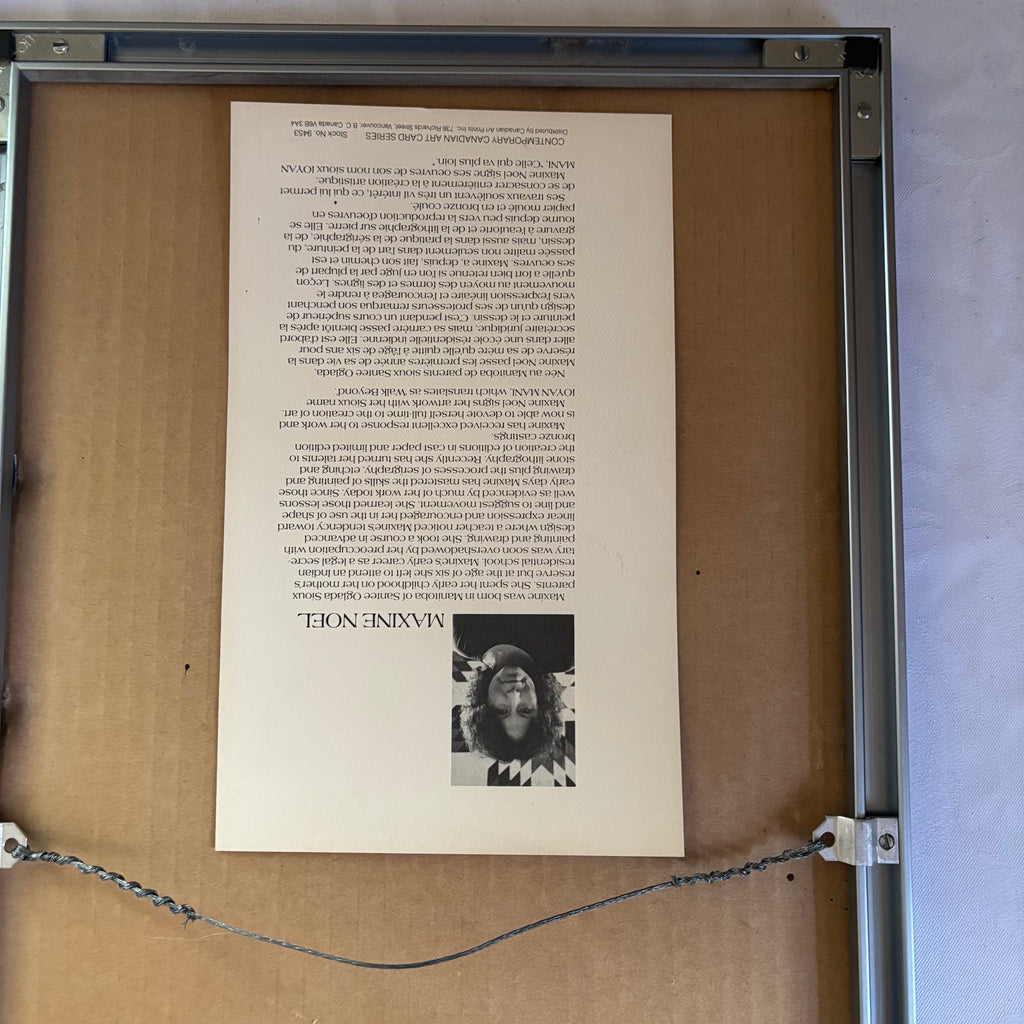 E149 Framed artwork and carving grouping