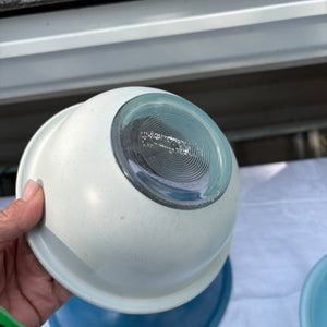 Vintage Ambre Blue Pyrex Bowls R380