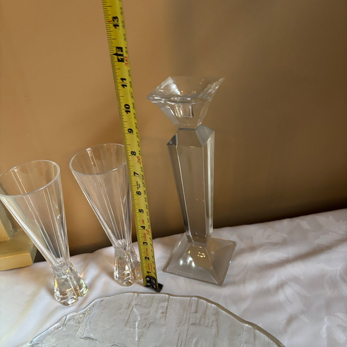E109 Vintage Kosta Boda Lion clear crystal art glass vase and more grouping