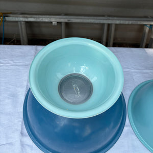 Vintage Ambre Blue Pyrex Bowls R380