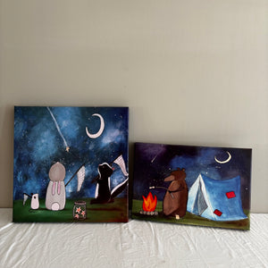 2 piece kids artwork grouping - J458