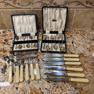 Vintage Knife&Fork Set and Vintage Spoon Sets - M334