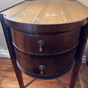 Antique Solid Wood 2 Drawer Side Table/Night Stand - N311