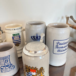 VINTAGE CROCKERY STEINS GROUPING - P179