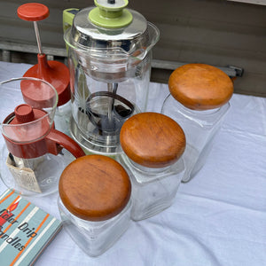 MCM Kitchen Grouping (Canisters with Wooden Lids and More) - R378