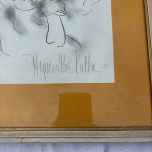 Vintage 19" x 14.5" Framed Sketch - R423