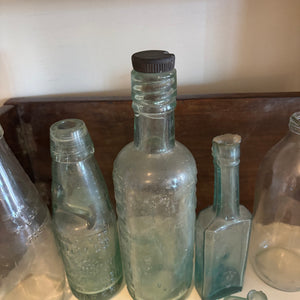 ANTIQUE AND VINTAGE GLASS BOTTLES GROUPING - P261