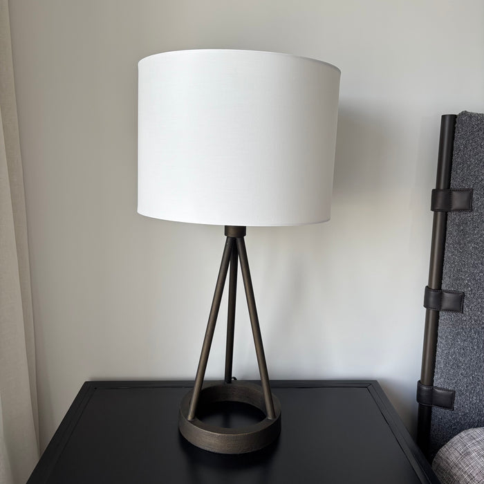 27” Table Lamp with Contemporary Matte Metal Base - G348