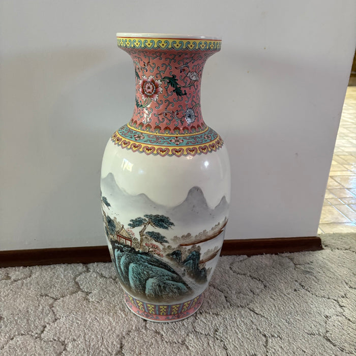 18" Tall Ceramic Asian Vase - Y325