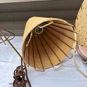 4 Vintage Lights (Rope Shade has slight damage) - R377