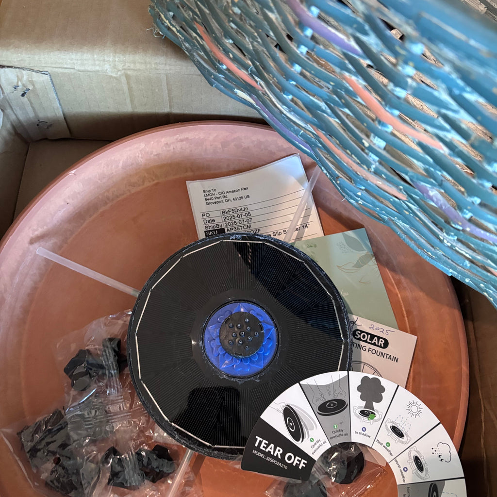 X257 New solar bird bath grouping