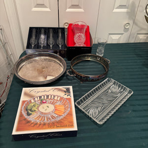 Vintage Silver Plate, Crystal and Glass - B224