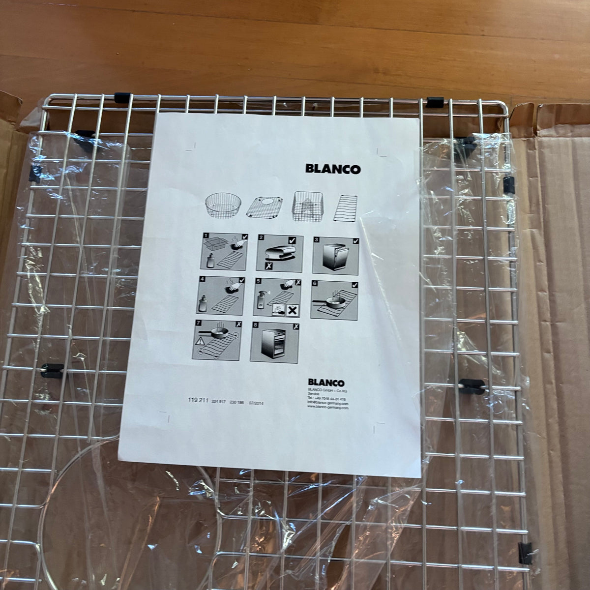 X250 New Blanco kitchen sink rack