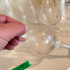 VINTAGE GLASSWARE GROUPING (ETCHED PUMCH BOWL AND MORE) - P285