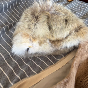YAEGERS FURS LTD XXL SPLIT SKIN DYED MINK COAT AND FUR HAT - P272