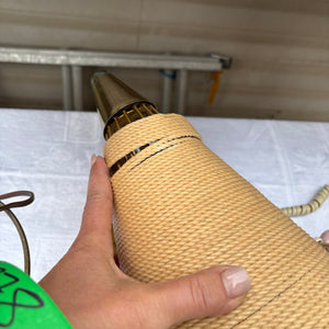4 Vintage Lights (Rope Shade has slight damage) - R377