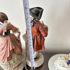 PORCELAIN FIGURINES GROUPING (SOME BREAKAGE OF PORCELAIN LACE) - P286