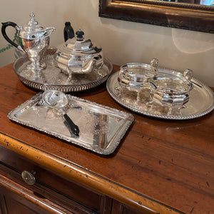 Vintage Silver Plated Grouping (Teapot, Coffee Pot and More) - M314
